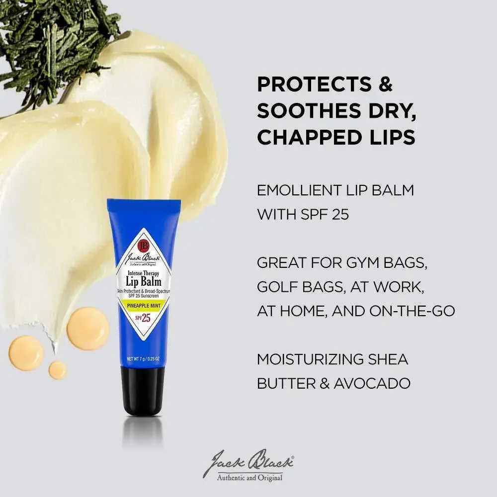 NWT Jack Black Intense Therapy Lip Balm Pineapple Mint 0.25 oz